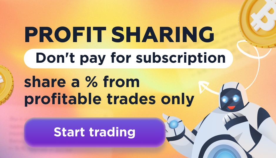 Share a % from a profitable crypto trades